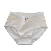 Quaouag Girls Underwear Cotton Panties Tag-Free Comfortable Briefs Mid Waist Triangle Panty Seamless Breathable Girls Underpants